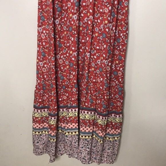 Bebop ditsy floral bohemian prairie maxi dress with matching hair scrunchie - Picture 4 of 11